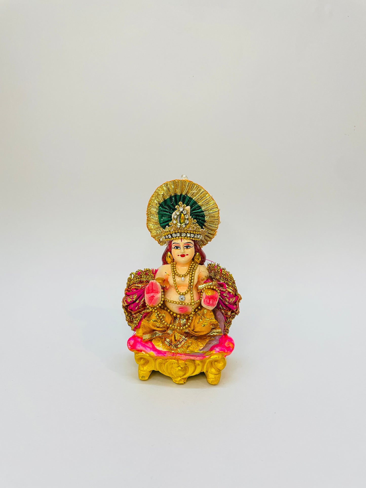 Shree Kuber Ji Idol for Wealth & Prosperity – Terracotta (5.4 Inch)