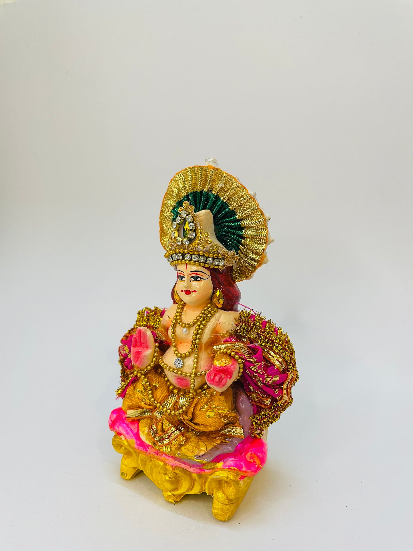 Shree Kuber Ji Idol for Wealth & Prosperity – Terracotta (5.4 Inch)