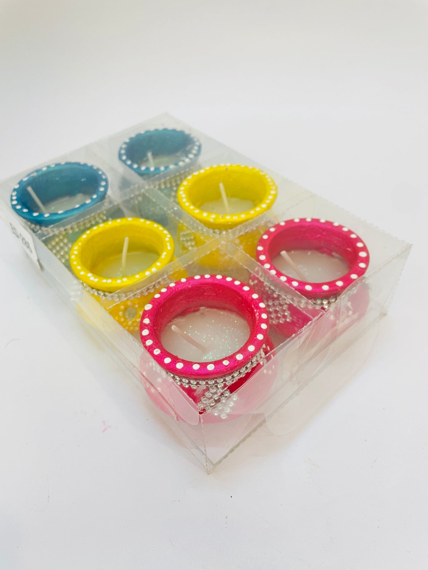 Shubh Aagman Multicolor Matki Candles – Pack of 6 (Multicolour)