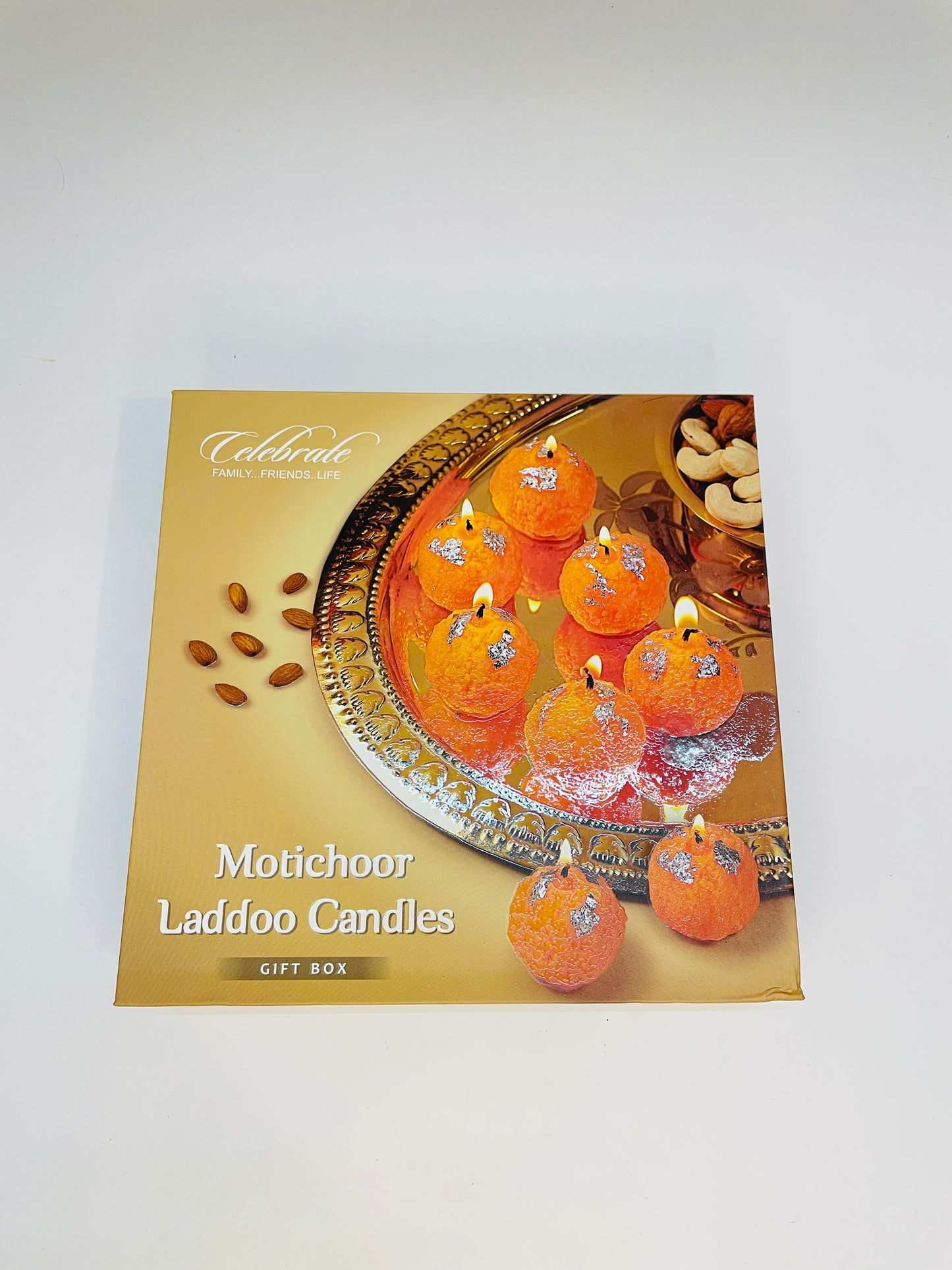 Shubh Aagman Motichoor Ladoo Candles – Pack of 16