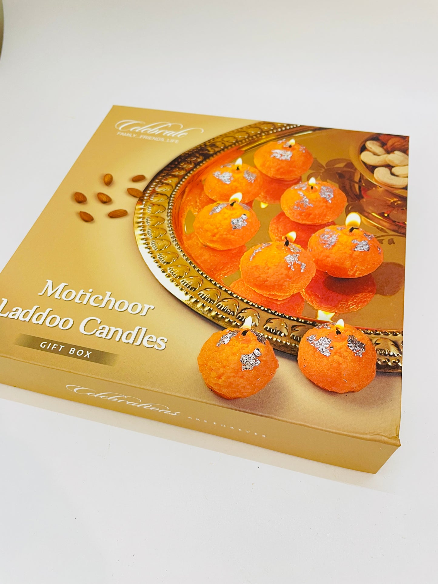 Shubh Aagman Motichoor Ladoo Candles – Pack of 16