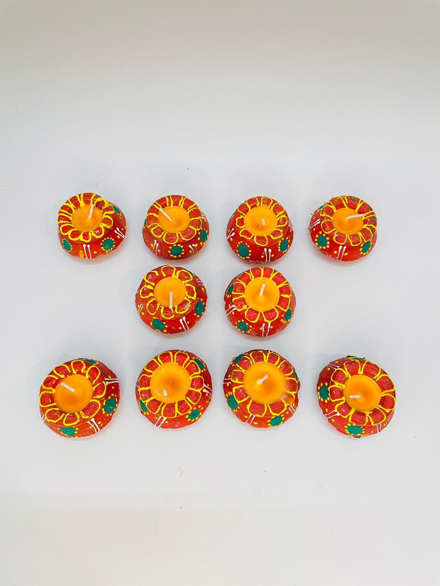 Handcrafted Decorative Matki Candles – Pack of 10