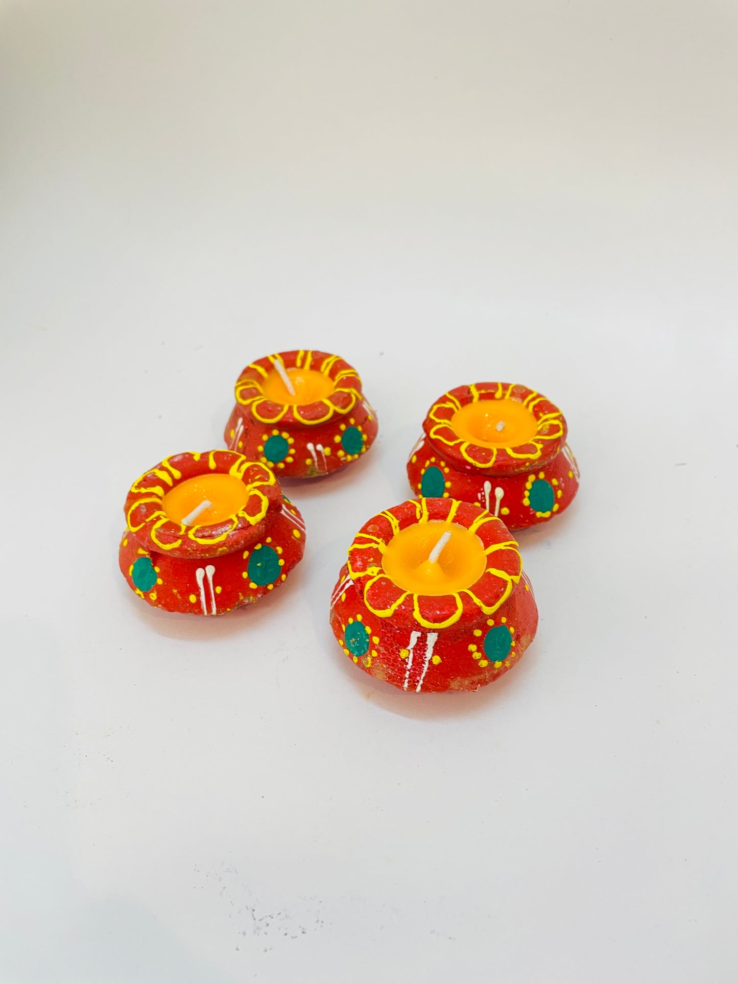 Handcrafted Decorative Matki Candles – Pack of 10
