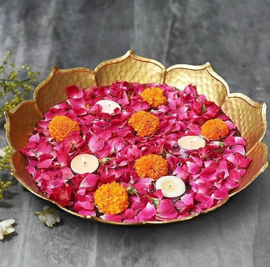 12-Inch Metal Urli Bowl – Highly Coated Finish