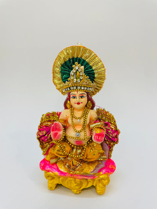 Shree Kuber Ji Idol for Wealth & Prosperity – Terracotta (5.4 Inch)