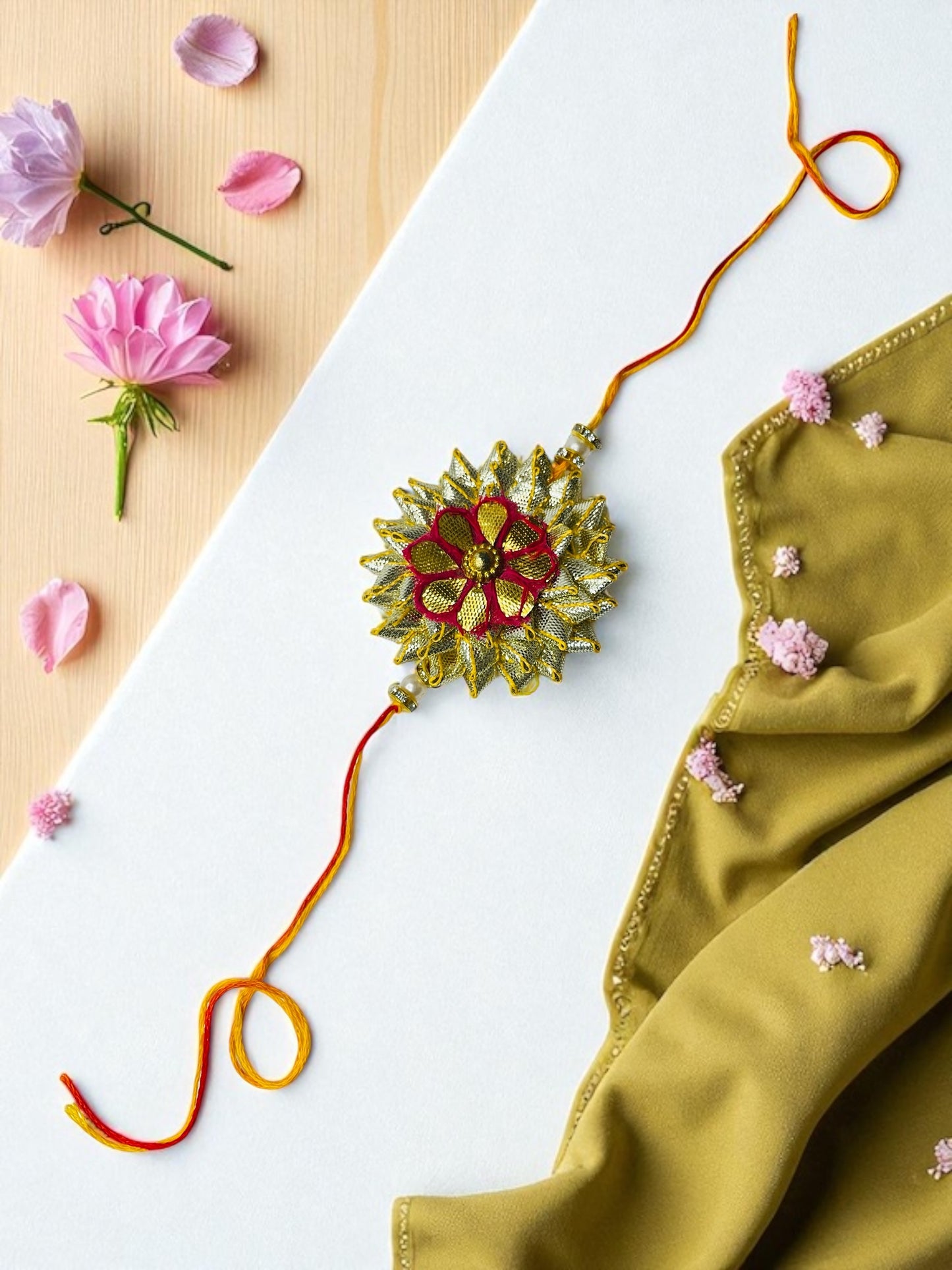 Gota Patti Rakhi Set for Bhaiya & Bhabhi (Limited Edition)