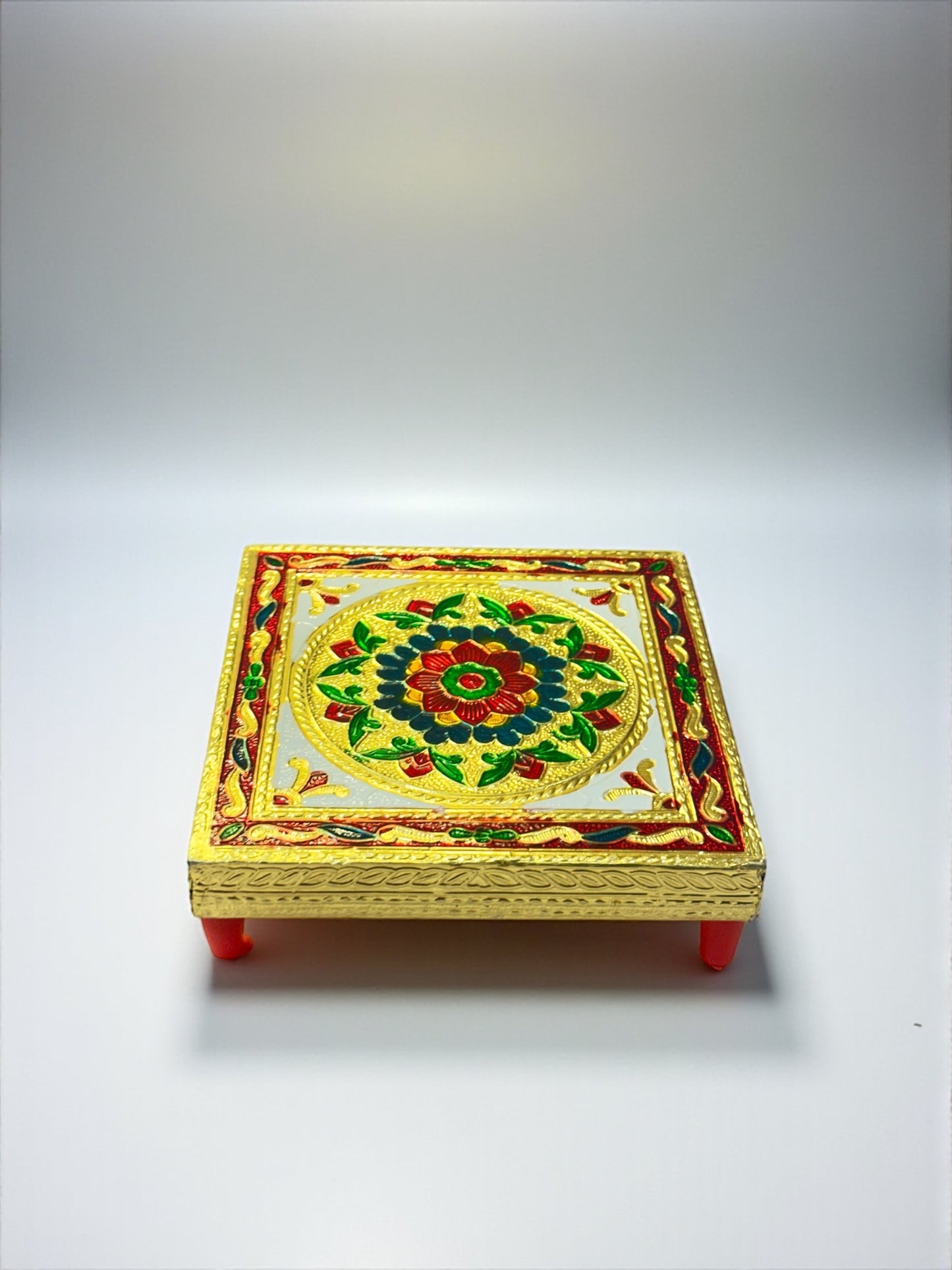 Minakari Chowki (5x5 inches – Wooden Base)