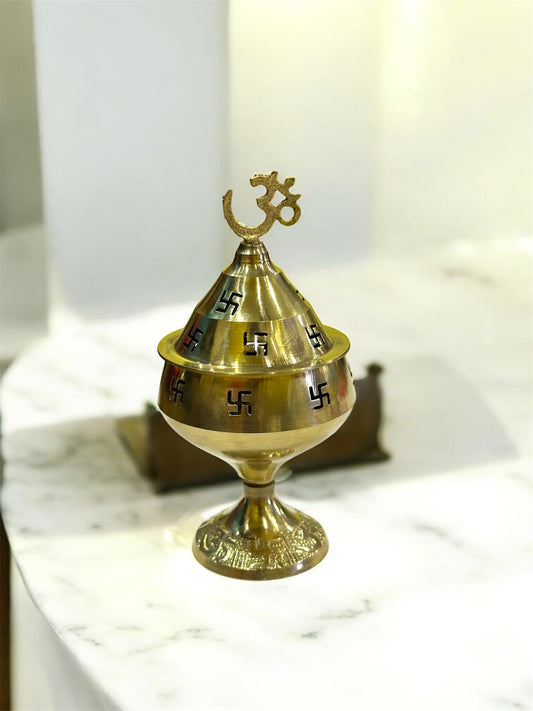 Akhand Jyoti (Pure Brass) with Batti – Eternal Divine Light