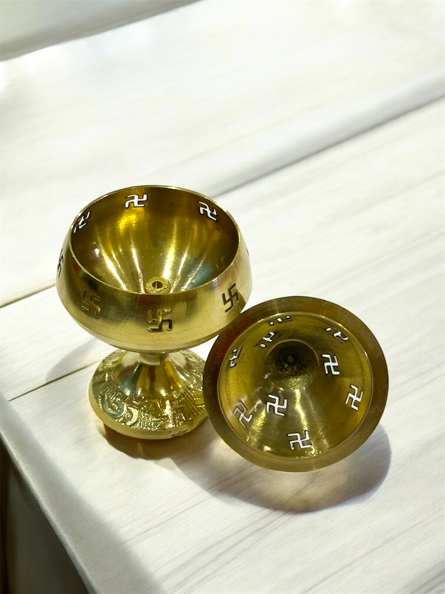 Akhand Jyoti (Pure Brass) with Batti – Eternal Divine Light