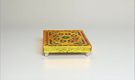 Wooden Chowki for Bhagwan Ji (5x5 inches)